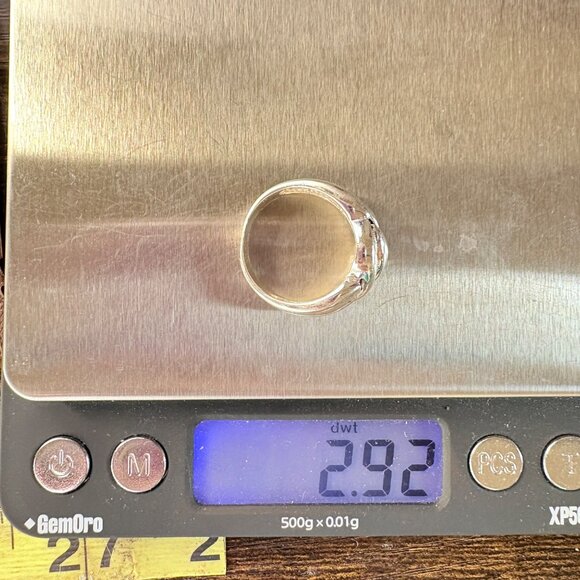 VTG Solid Sterling Silver 925 Wrap Design Tapered Band Ring Size 6.25 - Picture 8 of 9